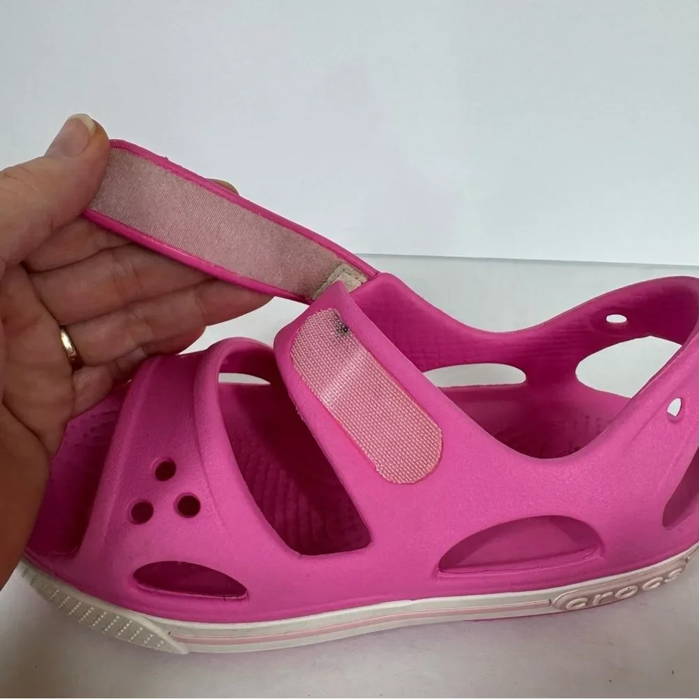 Crocs Kids Crocband II Sandals Water Shoes Pink Summer Girls Size 13 14854
